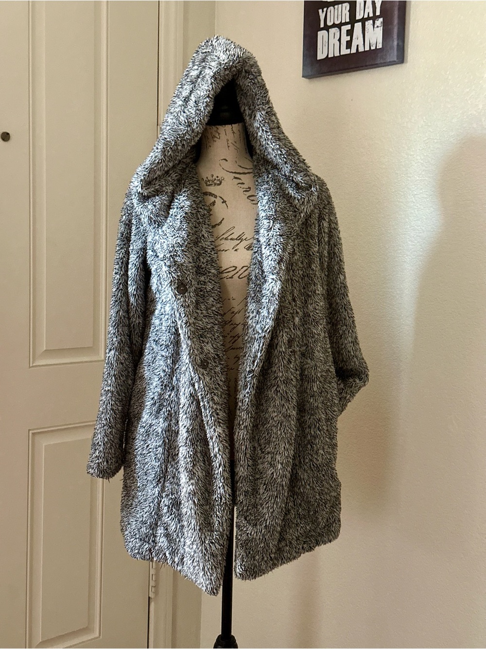 Azul by moussy cozy fleece hooded coat
